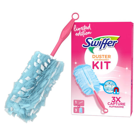 Swiffer čistač prašine, komplet + 3 zamjenske metlice, pink