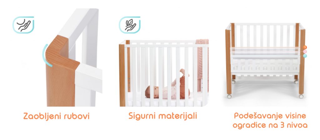 Kinderkraft krevetić KOYA 4u1 + madrac