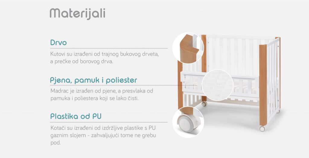 Kinderkraft krevetić KOYA 4u1 + madrac