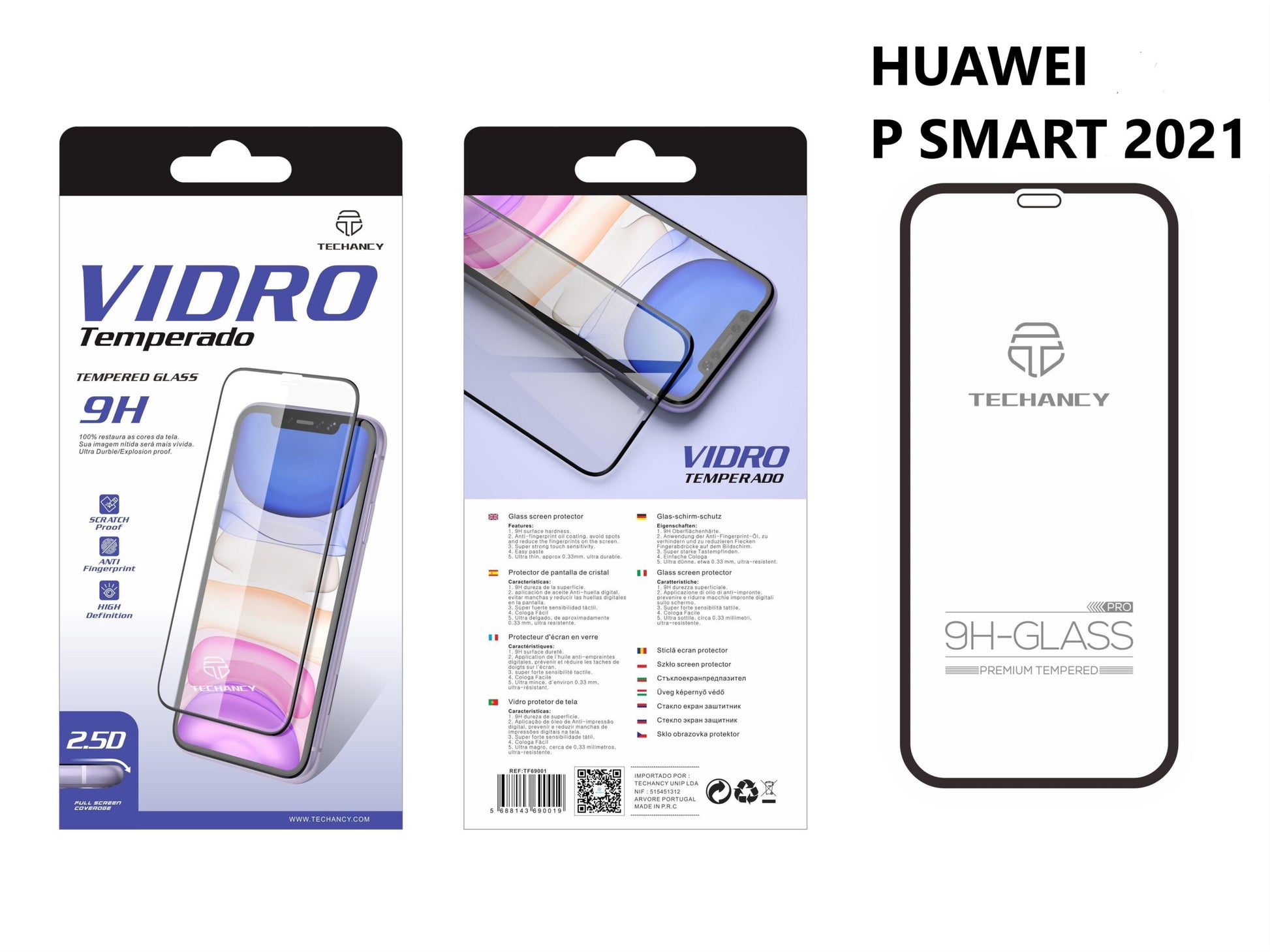 Kaljeno staklo 2.5 D za Huawei P Smart 2021