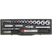Ključevi nastavci u setu 1/4"+1/2" 27-djelni Proxxon