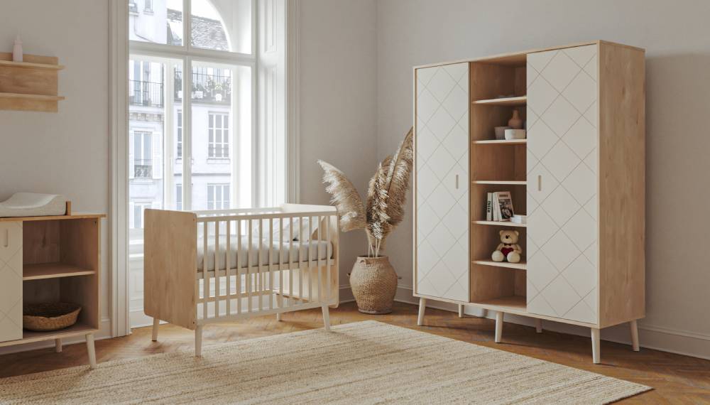 Faktum Peak XL ormar s 2 vrata, Natural Oak-White