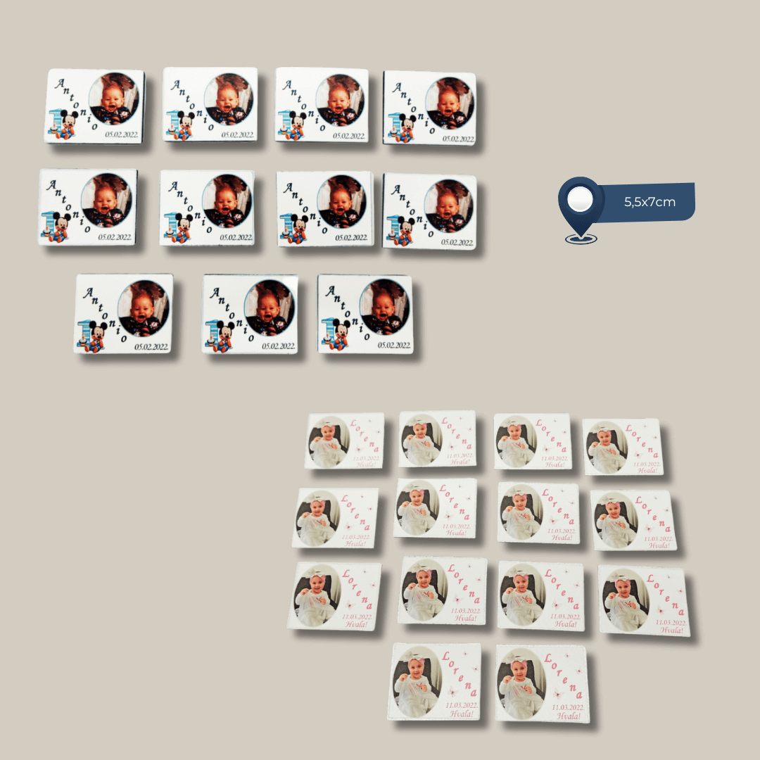 Personalizirani magneti s fotografijom – savršen poklon i zahvalnica za krštenje, rođendan ili posebne prilike