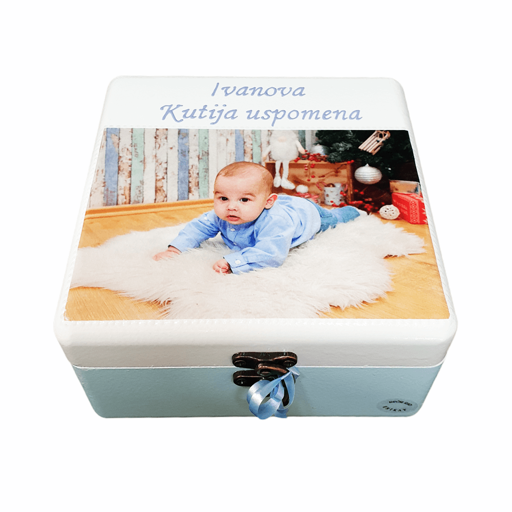 Personalizirane kutije s fotografijama – Poklon za krštenje ili rođendan - 16x16x10cm - 1912