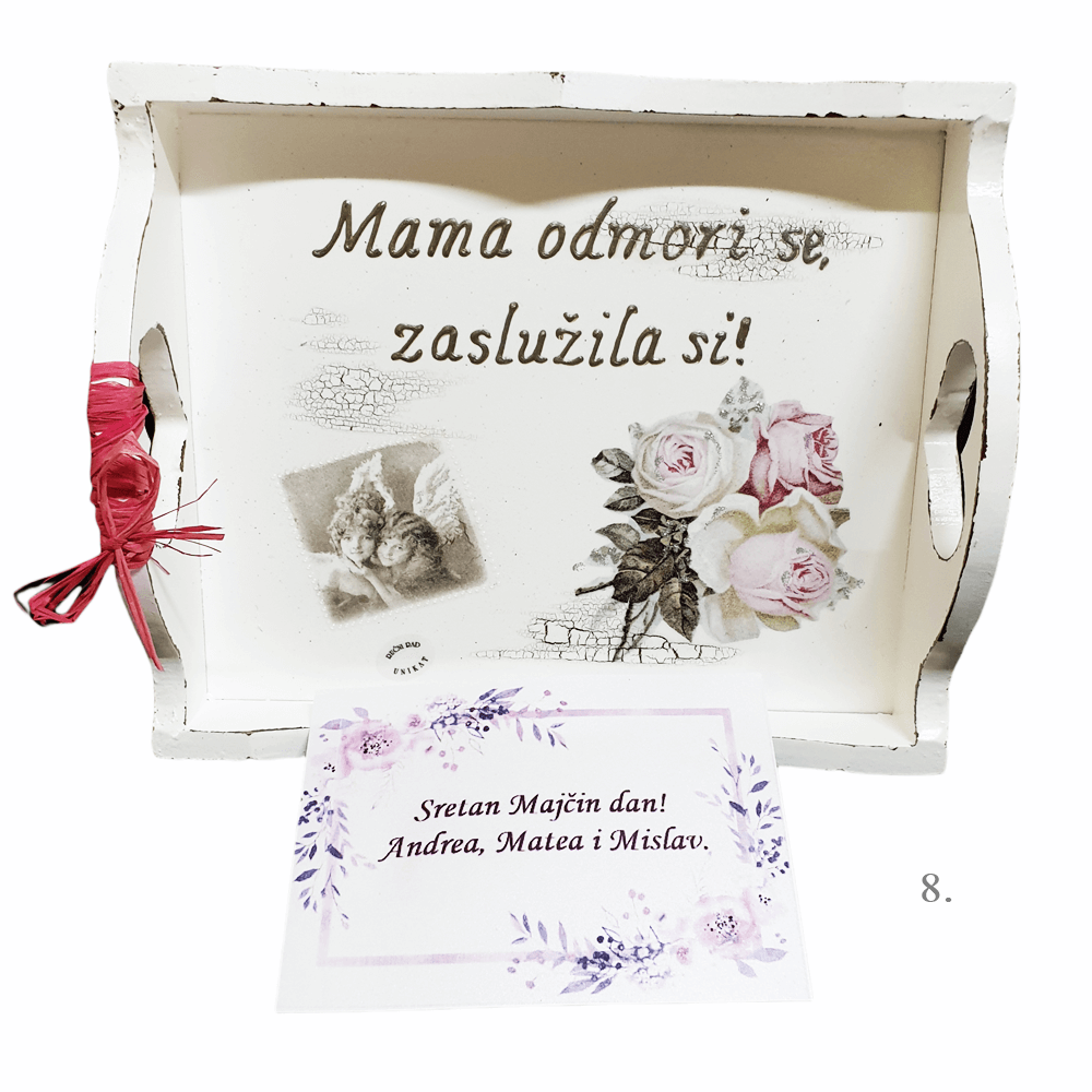 Personalizirani poslužavnici s porukom "Odmori se, zaslužila si!" – poklon za dušu i tijelo - 8. - 16010