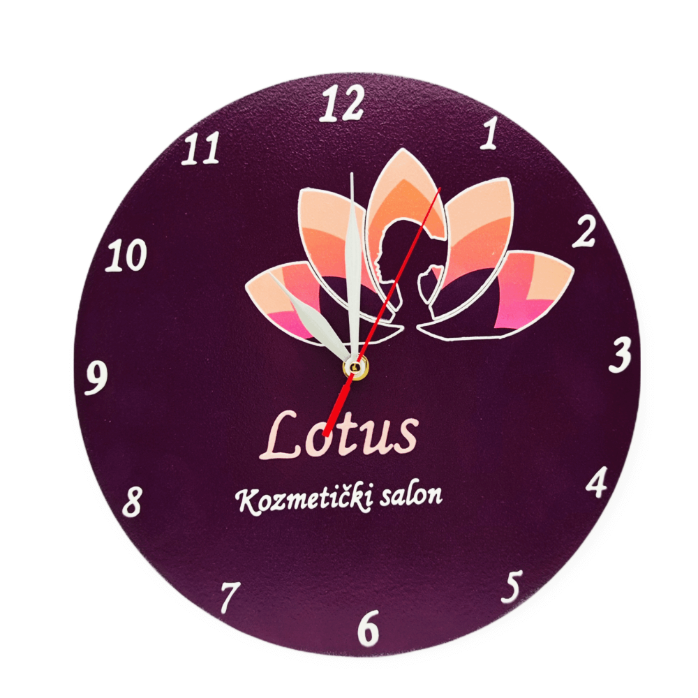 Personalizirani sat za kozmetički salon Lotus  Š17130