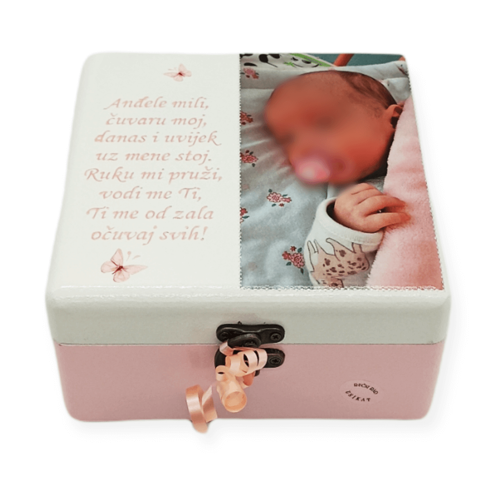 Personalizirane kutije s fotografijama – Poklon za krštenje ili rođendan - 16x16x10cm - 1915