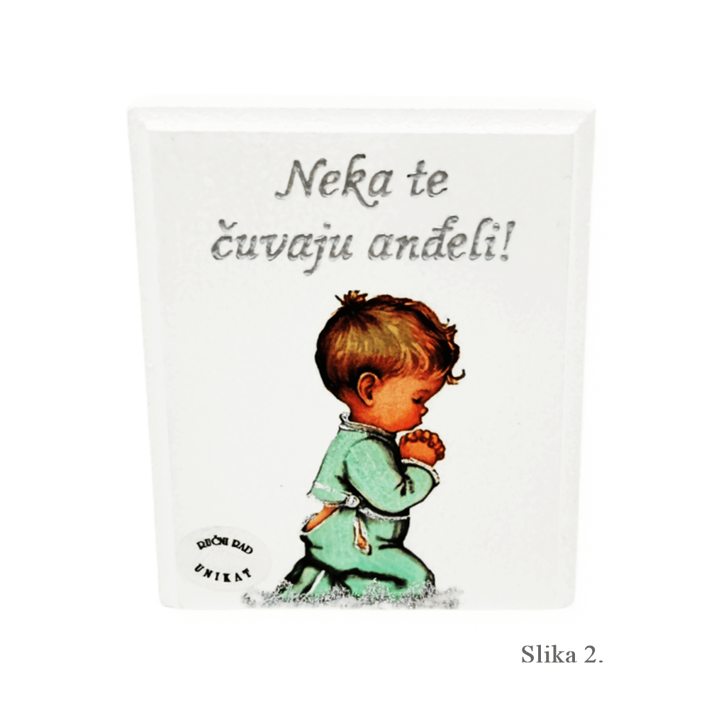 Samostojeća slika za krštenje ili rođenje djeteta – Neka te čuvaju anđeli!