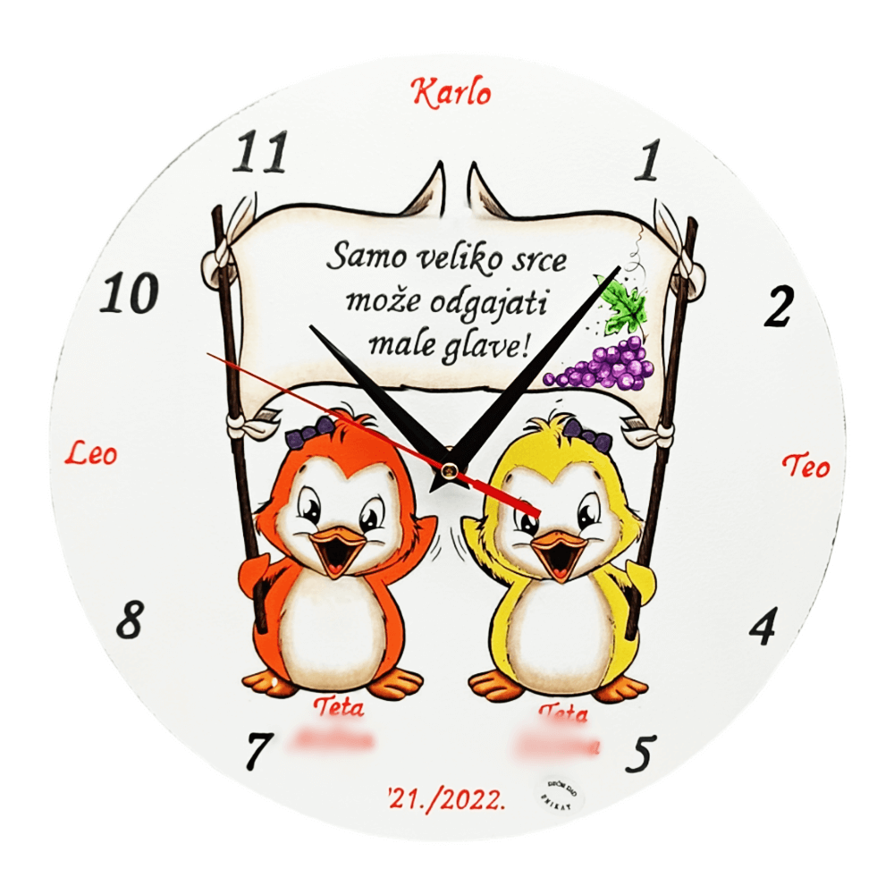 Zidni sat Poklon za tete/odgojiteljice u vrtiću!  Š17139