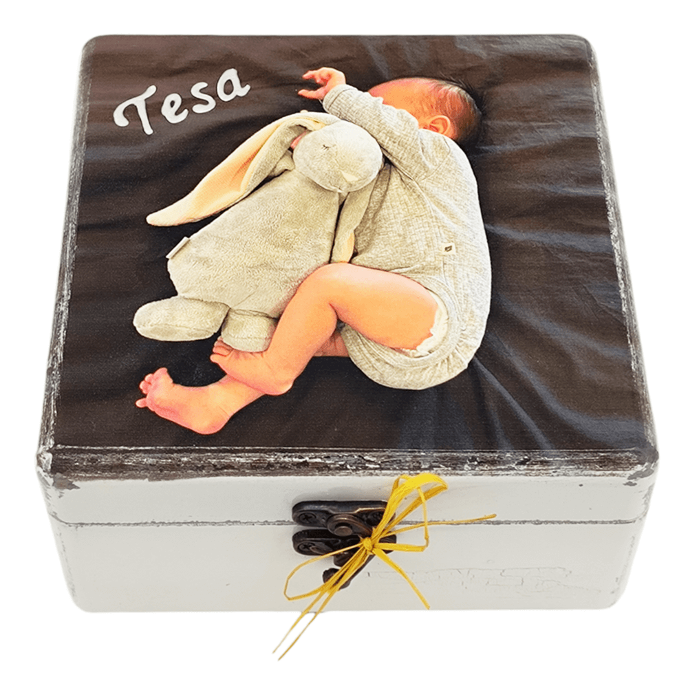 Personalizirane kutije s fotografijama – Poklon za krštenje ili rođendan - 16x16x10cm - 19110