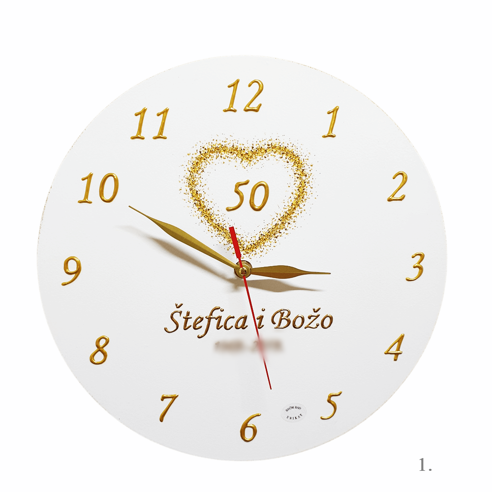 Personalizirani sat za 50. godišnjicu braka  – poklon za zlatni pir - 1. 1717