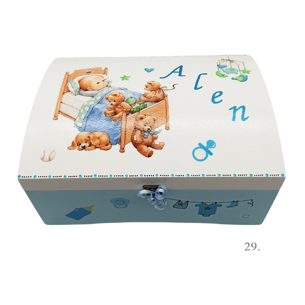 Kutija uspomena personalizirana imenom - poklon za rođenje, krštenje ili rođendan djeteta - 29. 25x35x17cm - 1672