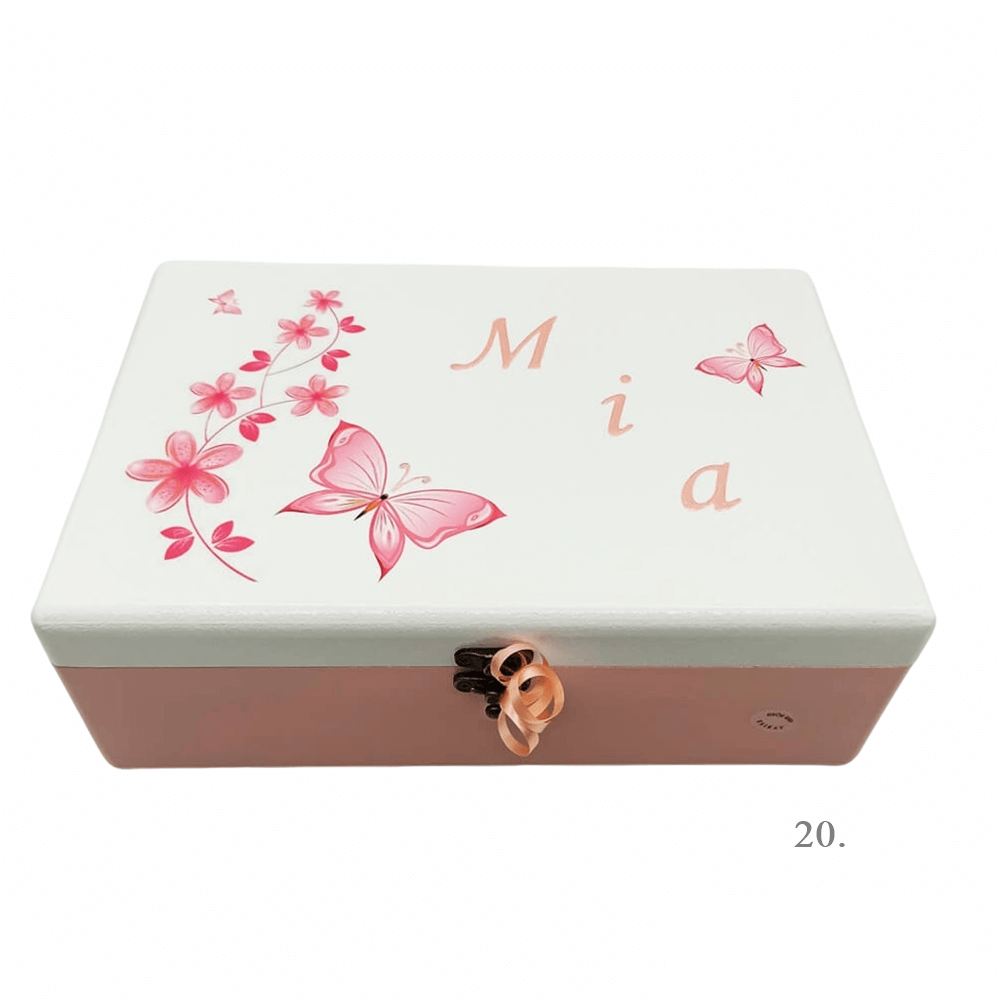 Kutija uspomena personalizirana imenom - poklon za rođenje, krštenje ili rođendan djeteta - 20. 20x30x10cm - 15464