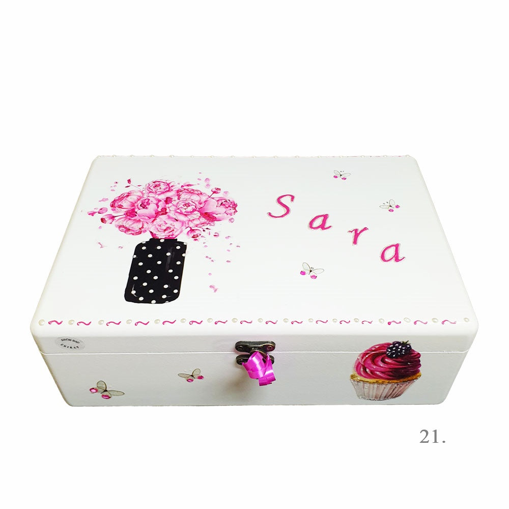 Kutija uspomena personalizirana imenom - poklon za rođenje, krštenje ili rođendan djeteta - 21. 20x30x10cm - 154138