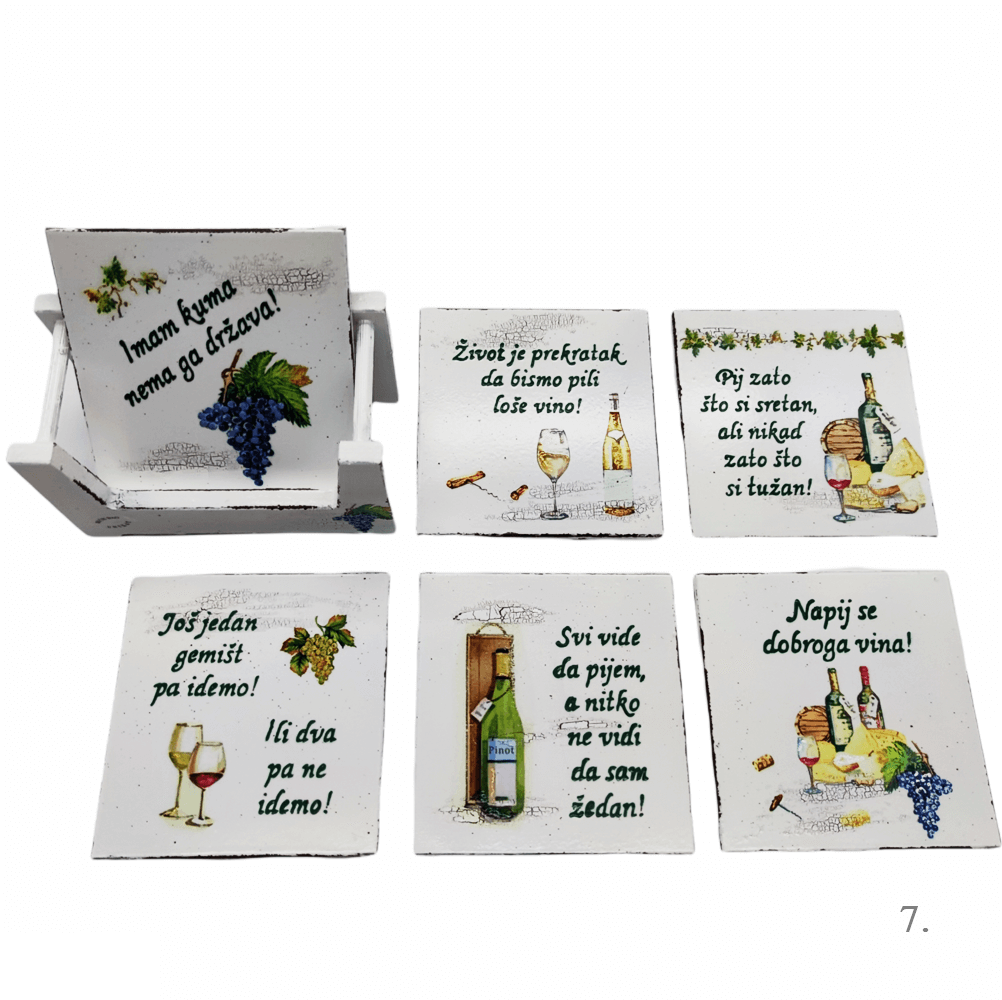 Originalni personalizirani podmetači za čaše – savršen poklon za nogometaše, lovce, ribolovce i majstore - 7. - 16314