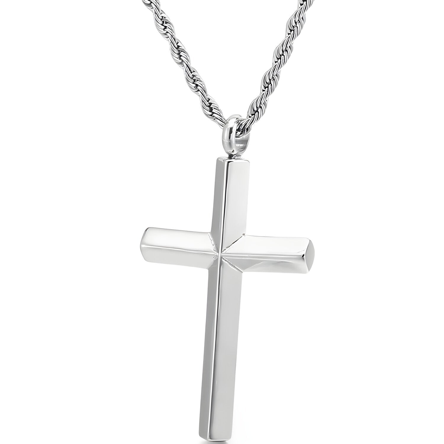 Ogrlica PU-38416 Cross - Srebrna KP38416