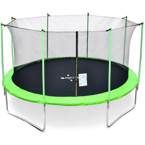 Legoni Trampolin Fun sa zaštitnom mrežom, zeleni, 366 cm