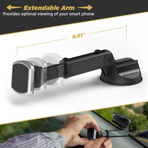 SCOSCHE, MagicMount™ Pro Extendo Teleskopski magnetski nosač, staklo/ploča