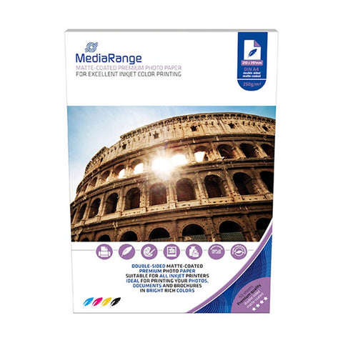 MediaRange FOTO PAPIR A4 50kom 250g MAT DUAL, za InkJet pisače