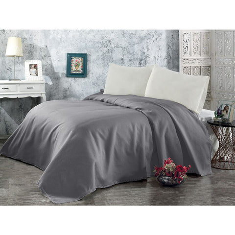 Colourful Cotton Prekrivač RAELYN 100% PAMUK Dimenzije: 220 x 240 cm, Sude - Grey
