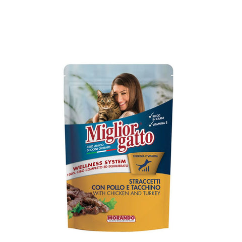 Miglior hrana za mačke u alu posudi, Piletina i Puretina, 100 g