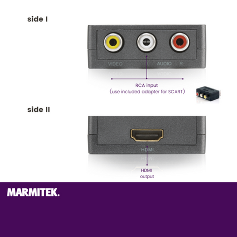 MARMITEK, HDMI pretvarač, RCA / SCART &gt; HDMI