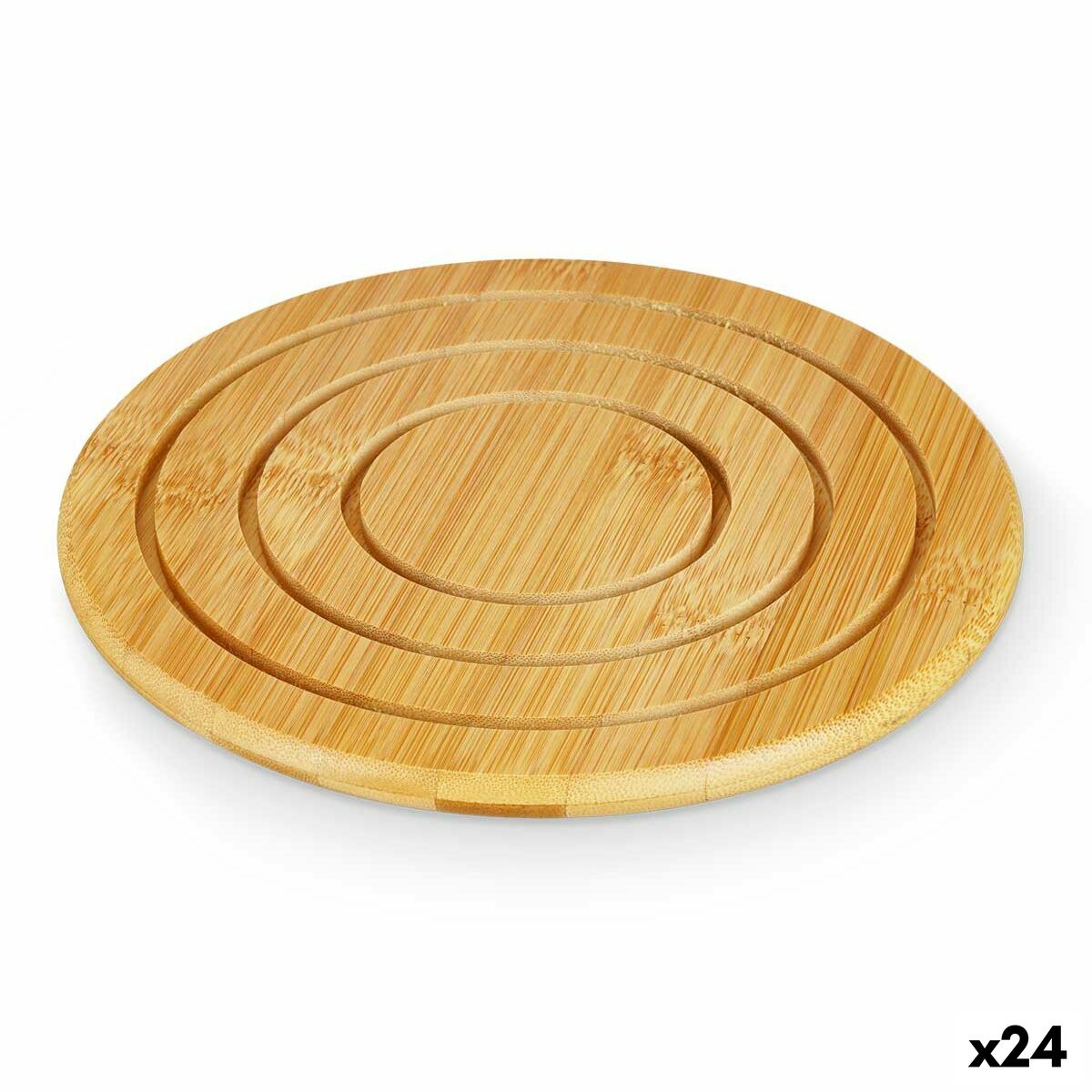 Podmetač Kinvara Prirodno Bambus Okruglo 19 x 1 x 19 cm (24 kom.)