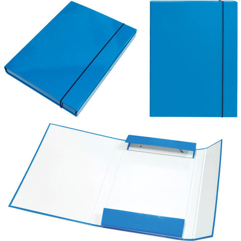 Mapa kartonska s gumicom lak A4/3 cm OPTIMA plava 22490