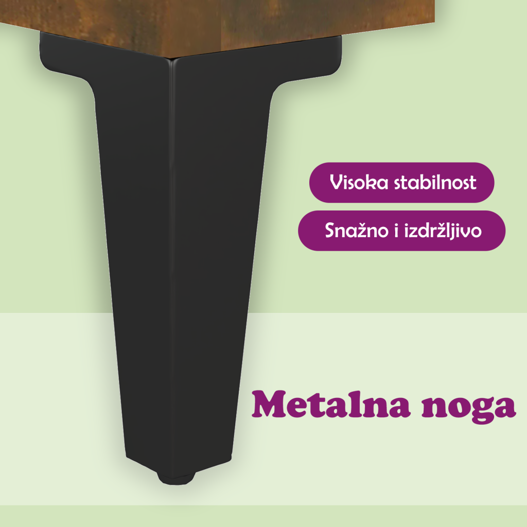Stolić za kavu dimljena boja hrasta 90 x 60 x 35 cm drveni