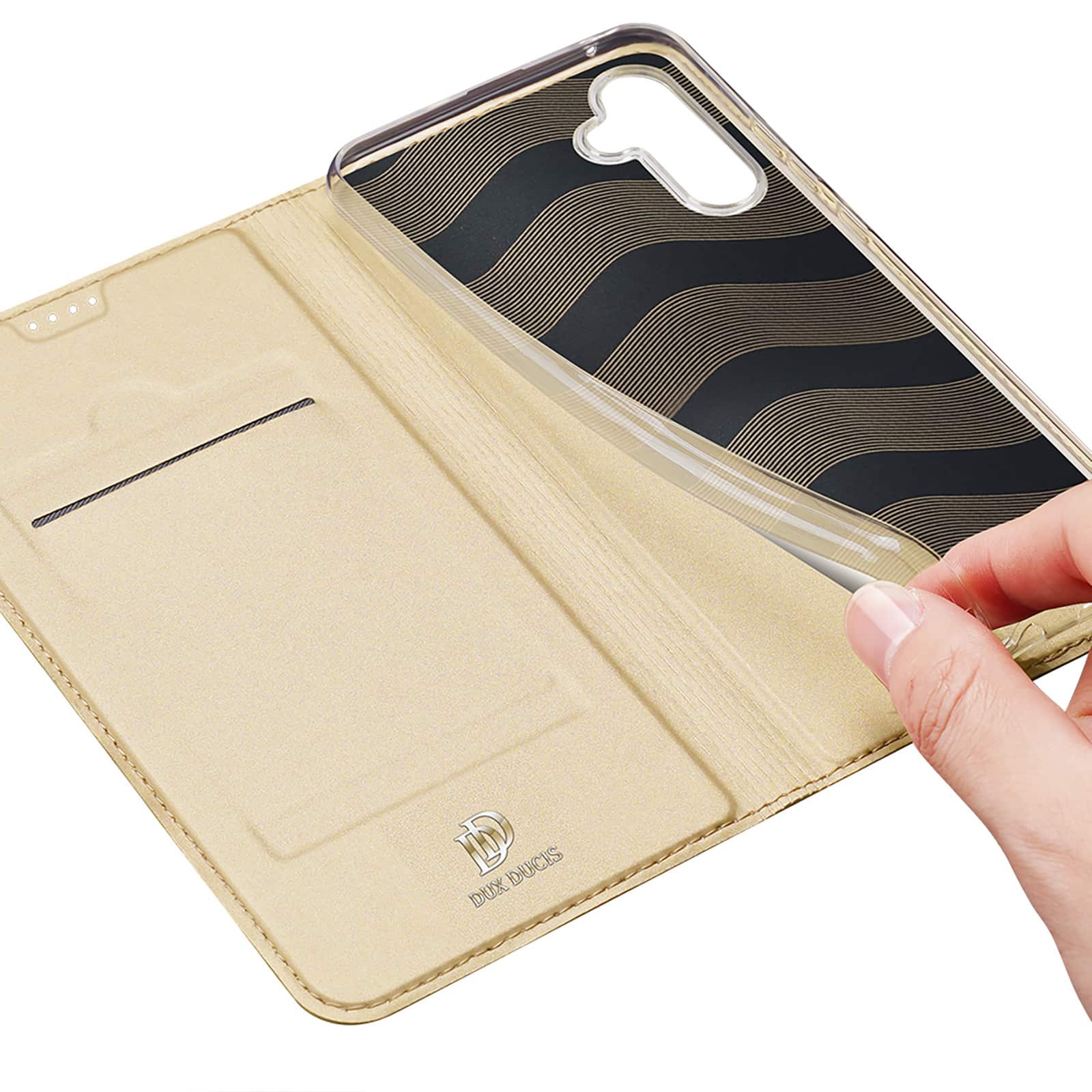 DUX DUCIS Skin Pro - preklopna maska za Samsung Galaxy A54 zlatna