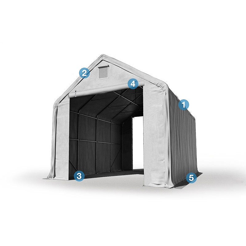 Skladišni šator Everest 6x12x3 m PVC 720g
