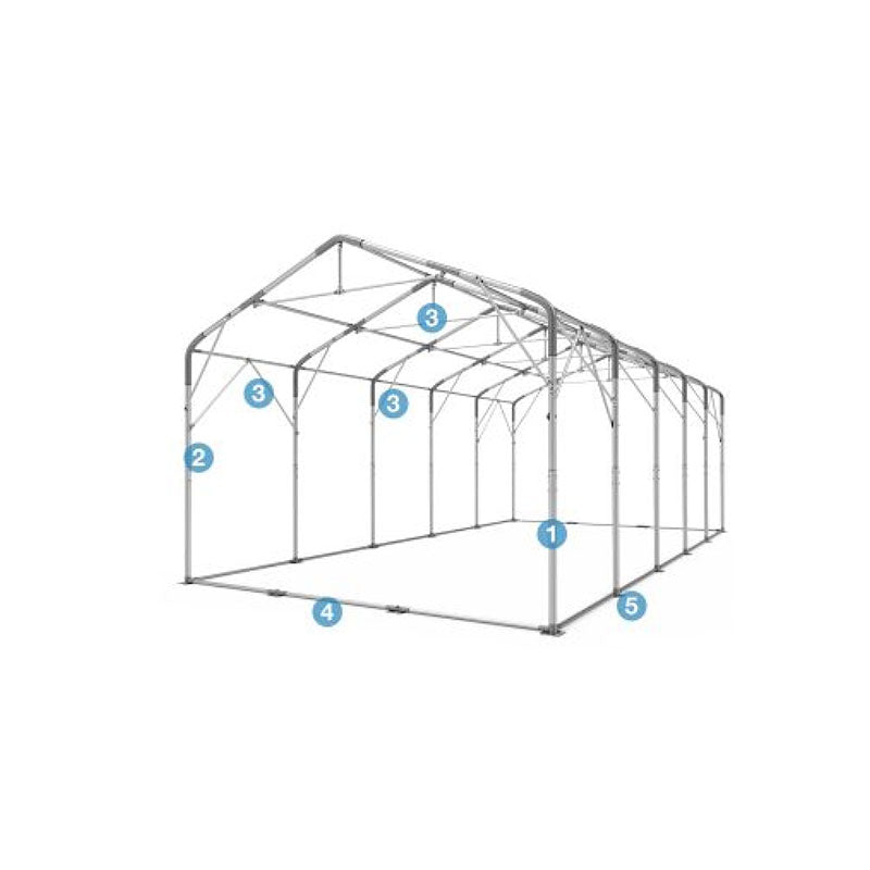 Skladišni šator PRIME PLUS 6x12x3,0 m 720 g/m²