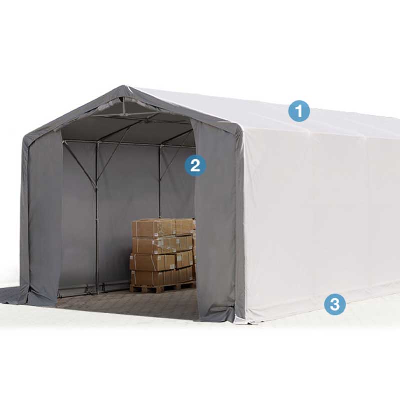 Skladišni šator PRIME 6x12x3,0 m 550 g/m²