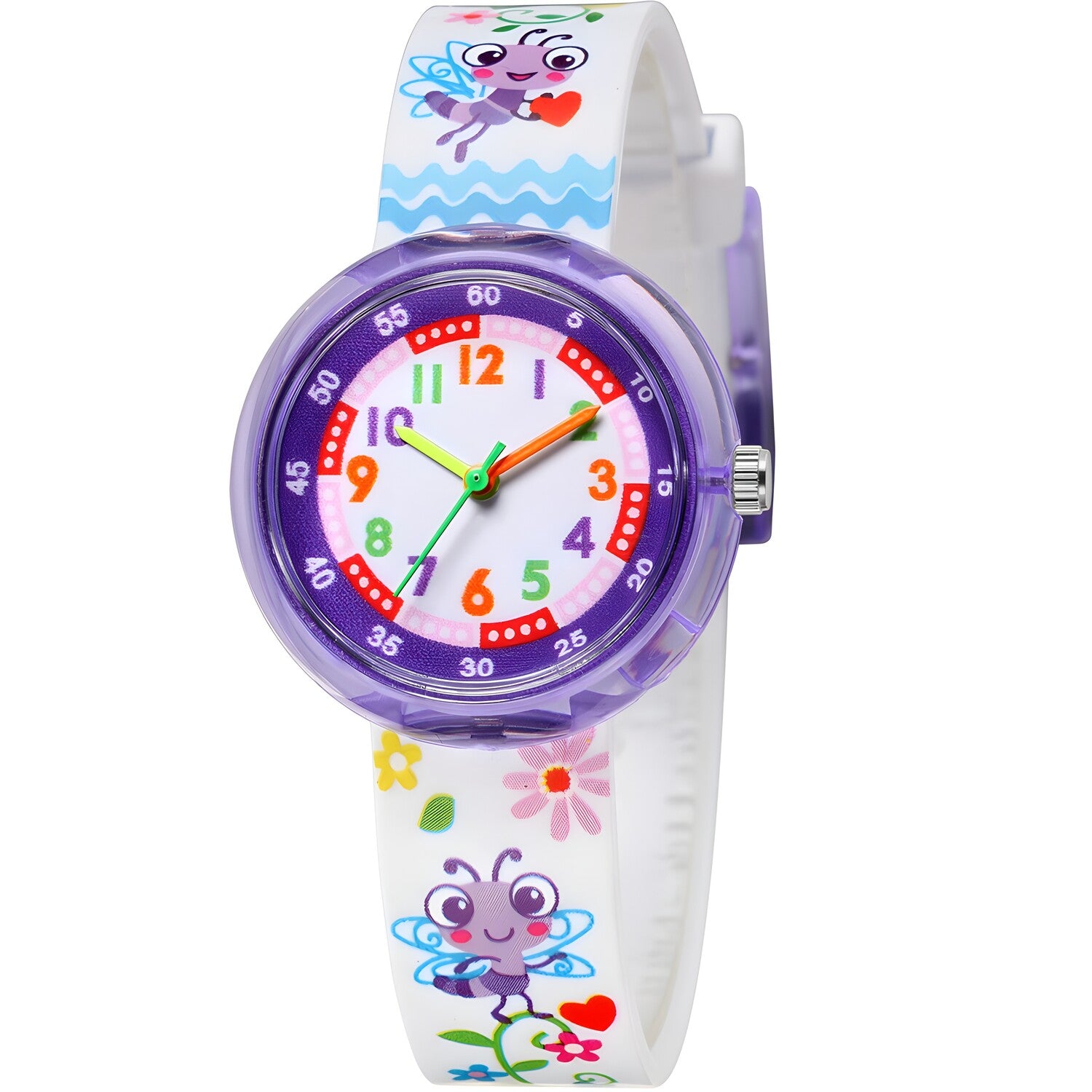 Dječji Sat ST-11393 - Bijela / Ljubičasta KP11393