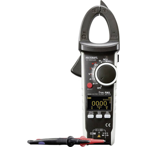 VOLTCRAFT VC-590OLED strujne stezaljke digitalni oled zaslon CAT III 600 V, CAT II 1000 V Zaslon (brojevi): 6000