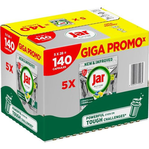 Jar Platinum All-In-One tablete za perilicu posuđa Gigabox 5x28, XXL 140 kom