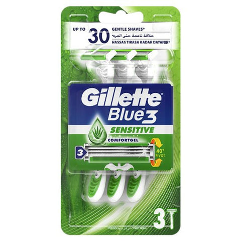 Gillette Blue3 Sensitive jednokratne britvice - 3 kom