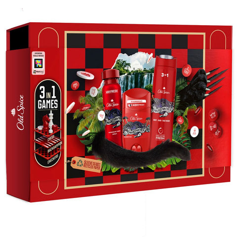 Old Spice Gamebox poklon paket, 3 Proizvoda Night Panther i 3 društvene igre