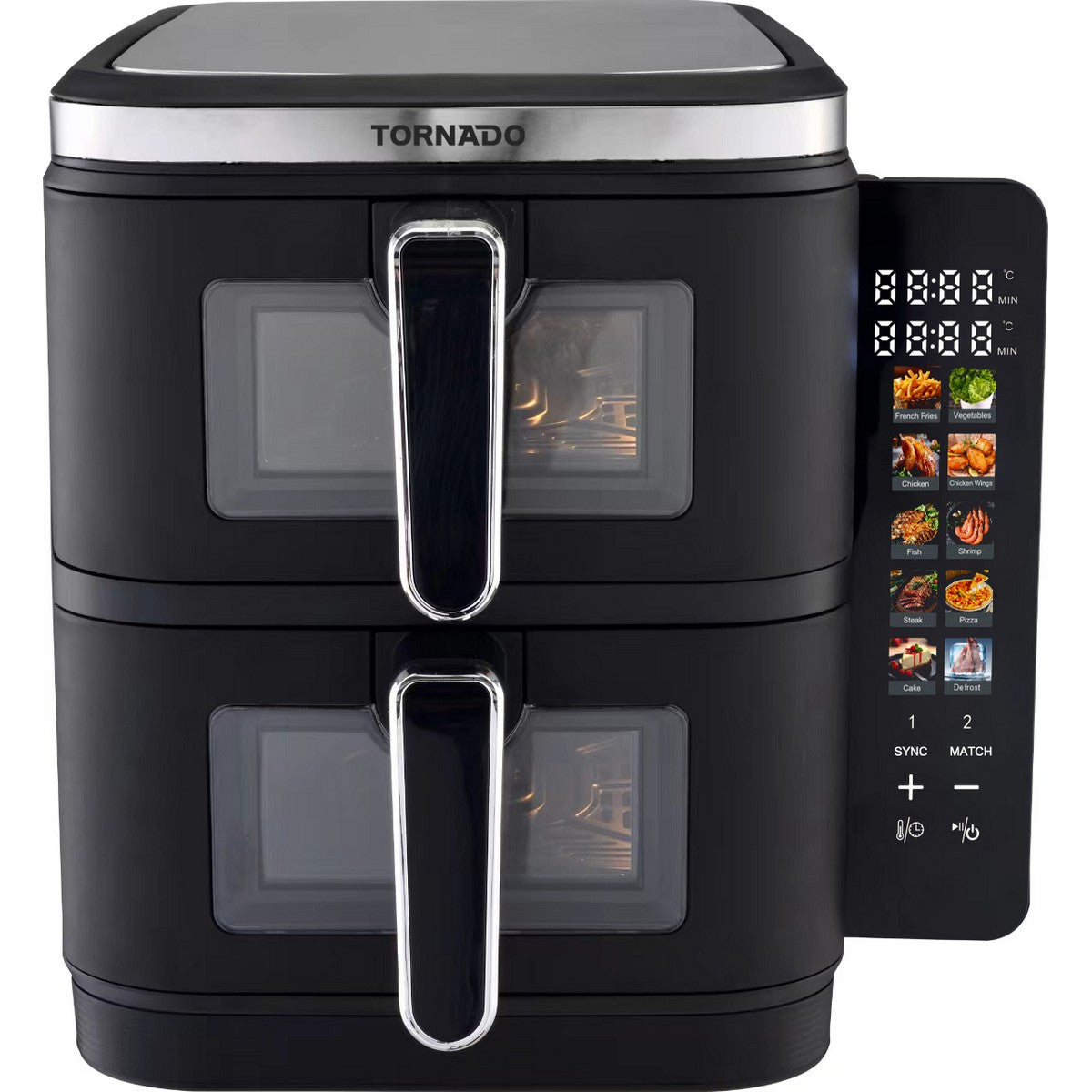 Tornado friteza na vrući zrak s dvije košare, 2×5,5 l (ukupno 11 l), 2×1400 W, 10