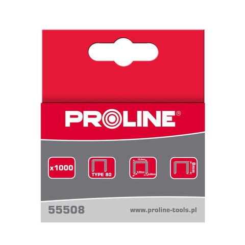 PROLINE KLAMERICE TIP 80 12MM 12,9*0,95MM 1000KOM 55512
