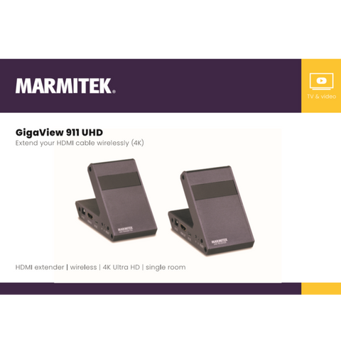 MARMITEK, HDMI ekstender | bežični | 4K Ultra HD | jednokrevetna soba