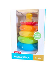 Toranj za slaganje s obručima Rainbow - igračka za bebe