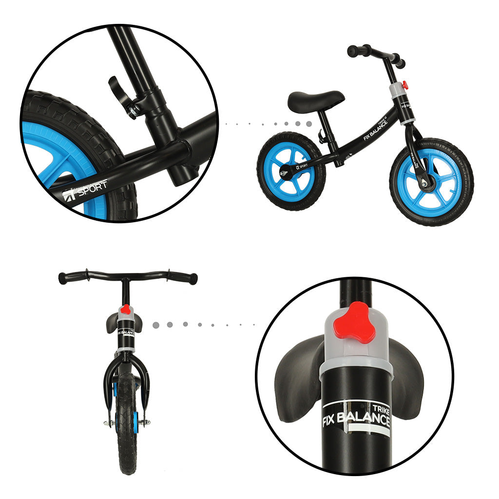 Bicikl bez pedala Fix Balance - Crno/plavi