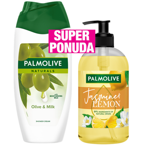 Palmolive gel za tuširanje olive 500ml + Tekući Sapun Jasmine 500ml