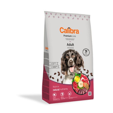 Calibra Dog Premium Line Adult Beef, potpuna suha hrana za odrasle pse svih pasmina, 12 kg