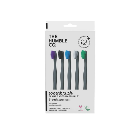 Humble 5 pack plant based 5 colors soft četkica za zube