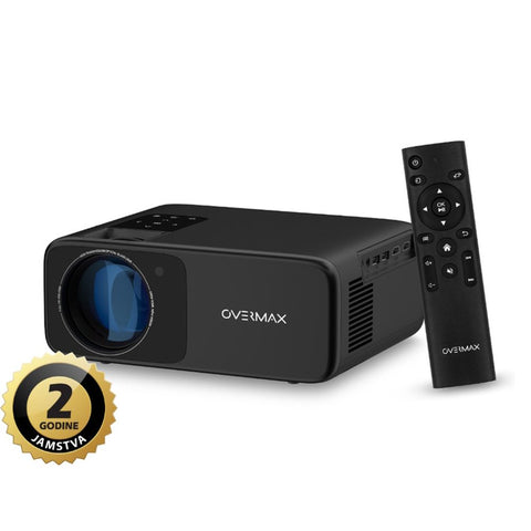 Overmax projektor Multipic 4.2, LED, 200&quot;, 4500l, HD 1080p, daljinski, crni