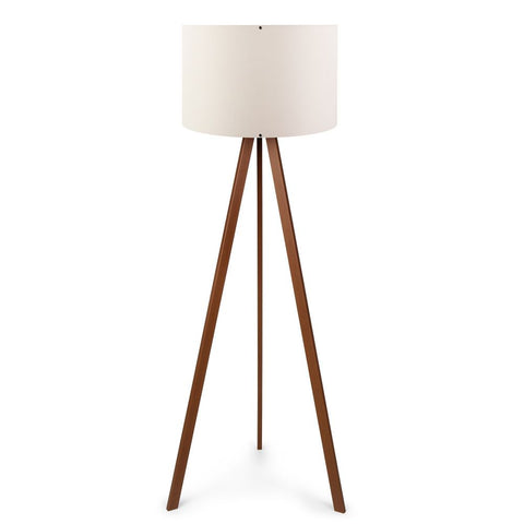 Opviq Podna lampa OAK bež- drvo, 70% MDF- 30% platno , 38 x 140 cm, promjer sjenila 38 cm, duljina kabla 200 cm, E27 60 W max., AYD-1527