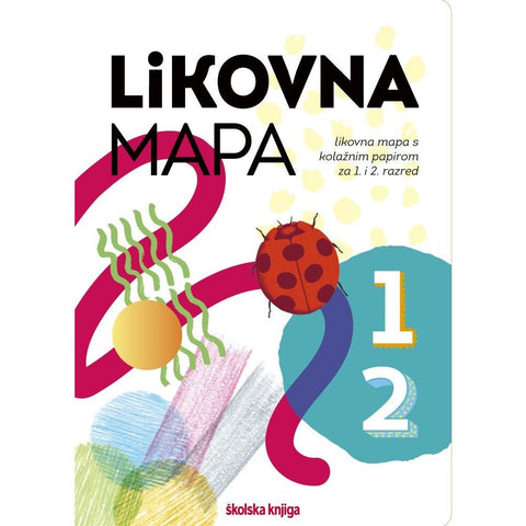 LIKOVNA MAPA 1 i 2 - likovna mapa s kolažnim papirom za 1. i 2. razred osnovne škole