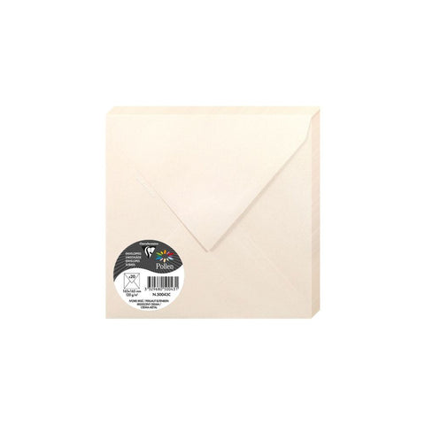 Clairefontaine kuverte Pollen 165x165mm 120gr perlasto cream 1/20